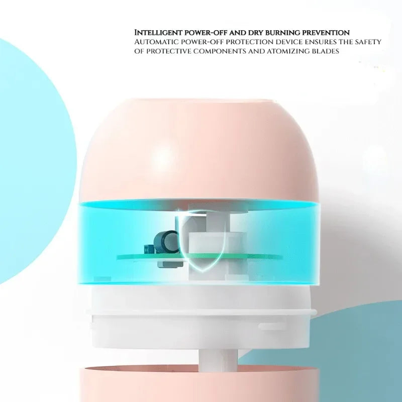 Portable 220ml H2o Mini Cup Spray Mist humidifier Double Wet Aroma Essential Oil Diffuser Car usb air humidifier